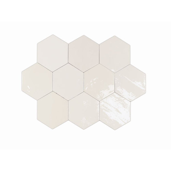 Zellige Hexa White 10.8X12.4