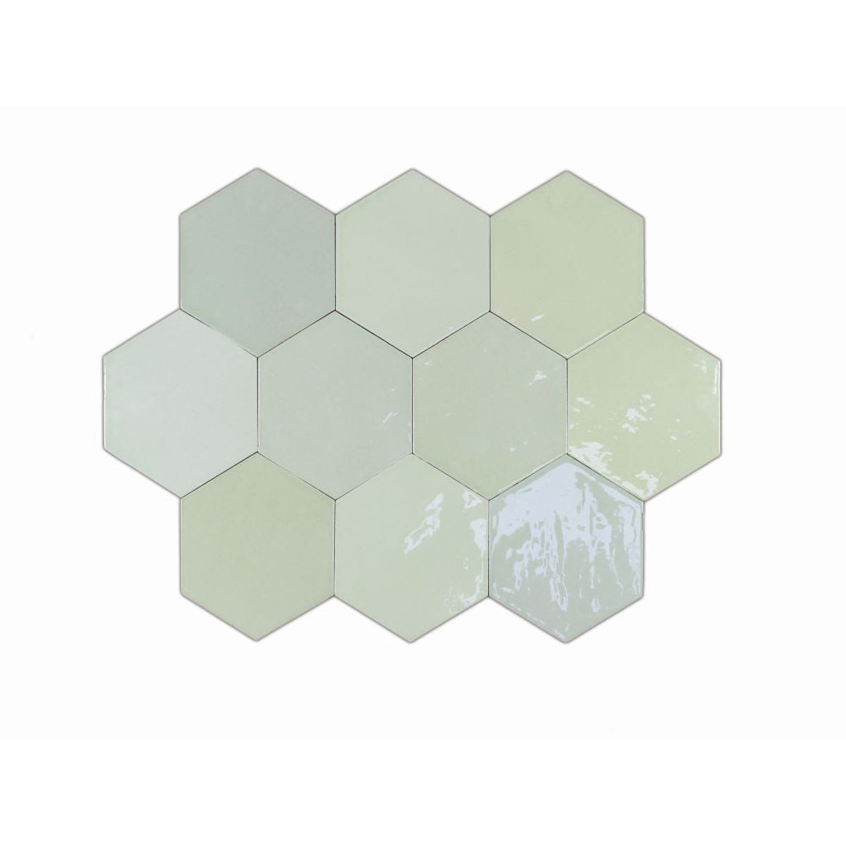 Zellige Hexa Mint 10.8X12.4
