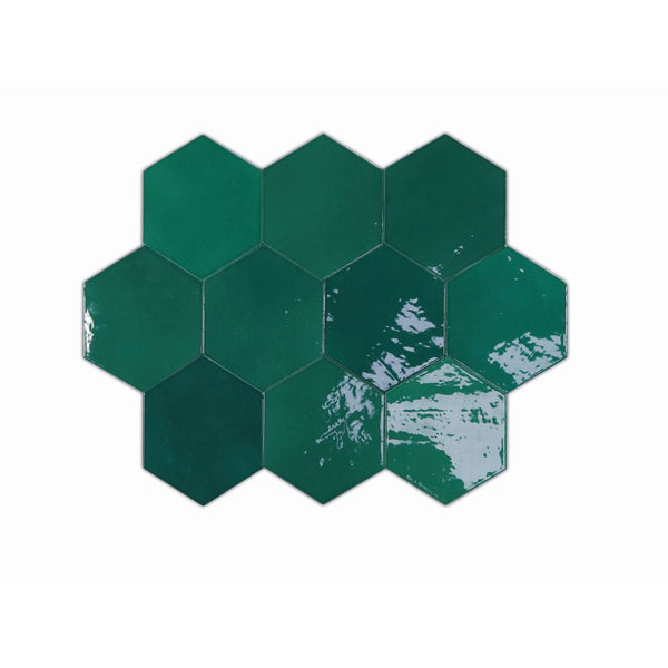 Zellige Hexa Emerald 10.8X12.4