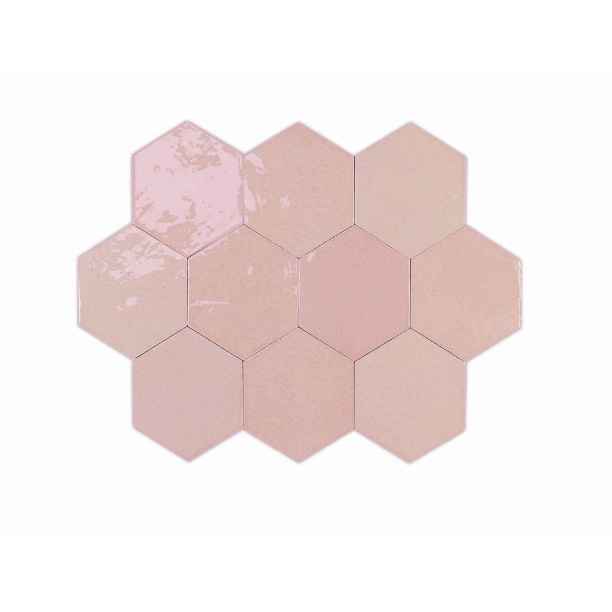 Zellige Hexa Pink 10.8X12.4