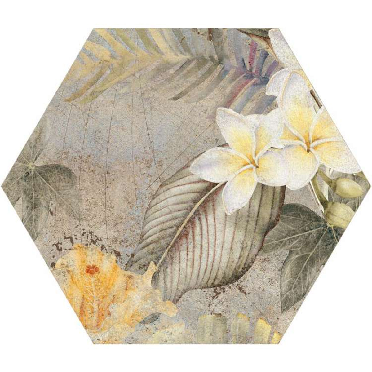 Hibiscus Oxide Matt Hexagon 23X27