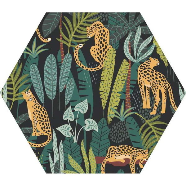 Lions Black Matt Hexagon 23X27